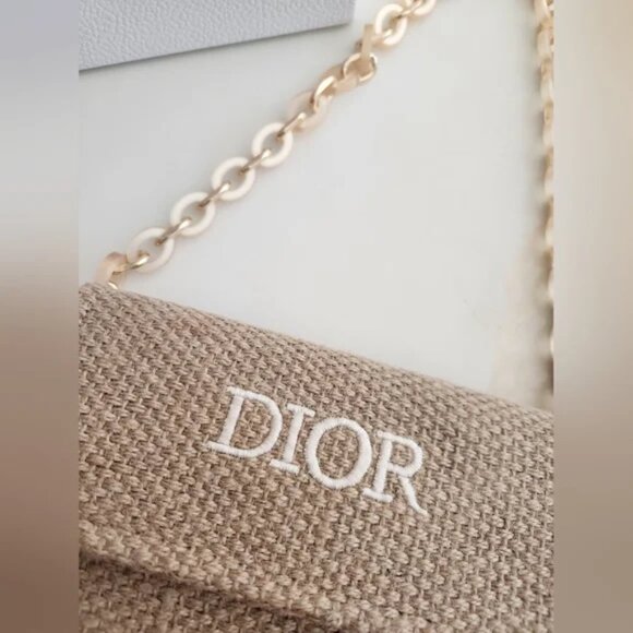 Dior Raffia Straw Bag Acrylic shoulder strap - Picture 15 of 16
